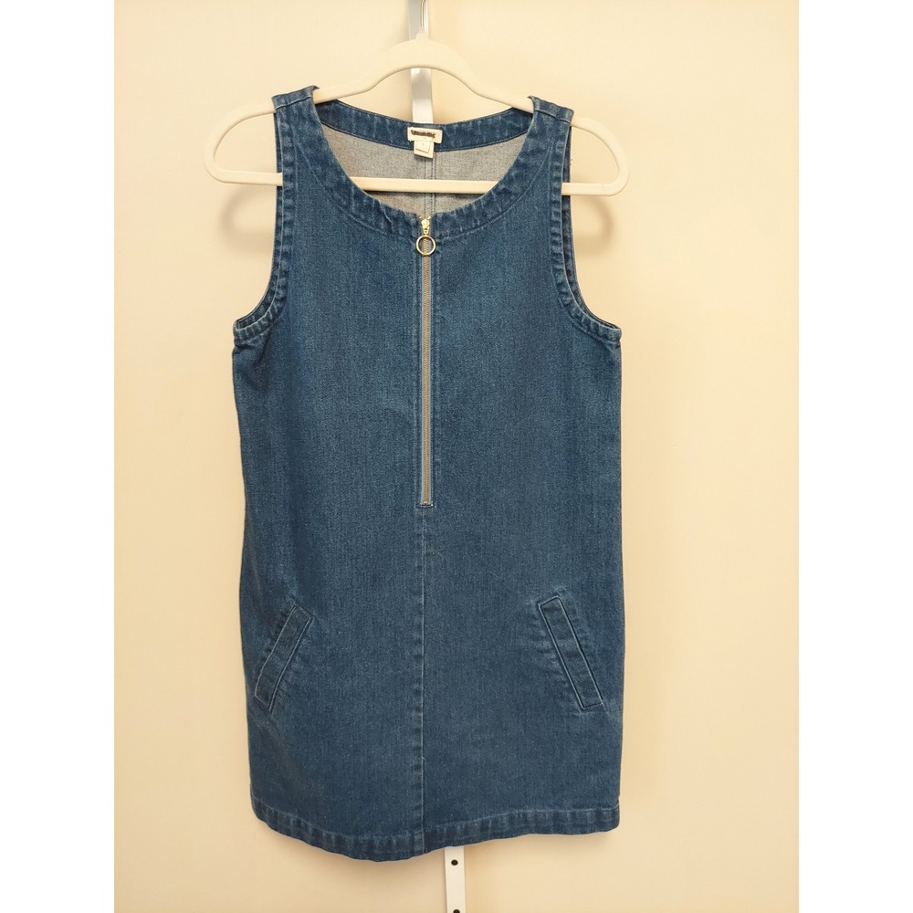 J. Crew Womens Blue Denim Shift Dress Sleeveless S Mod Twee Retro Preppy‎